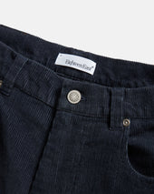 Matteo Five Pocket Cords Faded Midnight Cotton Corduroy