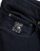 Matteo Five Pocket Cords Faded Midnight Cotton Corduroy