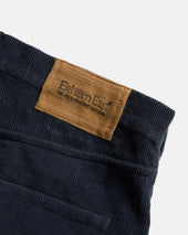 Matteo Five Pocket Cords Faded Midnight Cotton Corduroy