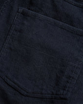 Matteo Five Pocket Cords Faded Midnight Cotton Corduroy