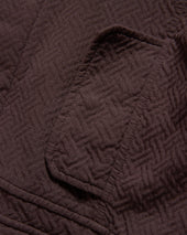 SEGUIN HOODED MOUNTAIN PARKA - UMBER DOUBLE WEAVE JACQUARD COTTON