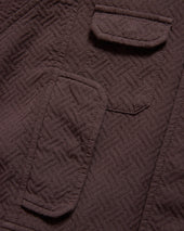 SEGUIN HOODED MOUNTAIN PARKA - UMBER DOUBLE WEAVE JACQUARD COTTON