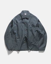 SAM SHIRT JACKET - WASHED SLATE COTTON MICRO RIPSTOP