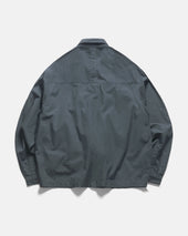 SAM SHIRT JACKET - WASHED SLATE COTTON MICRO RIPSTOP