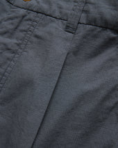JIAN SINGLE PLEAT PANT - WASHED SLATE COTTON MICRO RIPSTOP