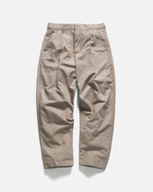 JIAN SINGLE PLEAT PANT - VINTAGE KHAKI COTTON MICRO RIPSTOP
