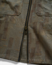 Full Zip Caleb Shirt Mulled Basil Covert Green Scatter Embroidered Hbt Mil Spec Cotton