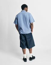 SS HOLLOW POLO - RINSED ROYAL 9.2 oz SLUB COTTON JERSEY
