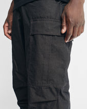 TAC UTILITY CARGO PANT - BLACK / KHAKI DOUBLE-DYE COTTON/NYLON RIPSTOP