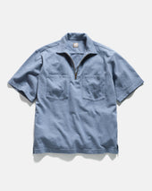 SS HOLLOW POLO - RINSED ROYAL 9.2 oz SLUB COTTON JERSEY