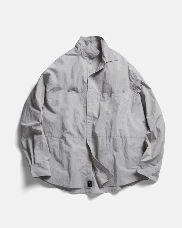 LS EASY WORK SHIRT - FOG GRAY FEATHERWEIGHT MICRO RIPSTOP NYLON