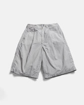 EMERY PLEATED BIG SHORTS - FOG GRAY FEATHERWEIGHT MICRO RIPSTOP NYLON