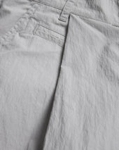 EMERY PLEATED BIG SHORTS - FOG GRAY FEATHERWEIGHT MICRO RIPSTOP NYLON