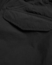 EMERY PLEATED BIG SHORTS - BLACK FEATHERWEIGHT MICRO RIPSTOP NYLON
