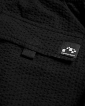 VETTI UTILITY SHORTS - TONAL BLACK COTTON SEERSUCKER