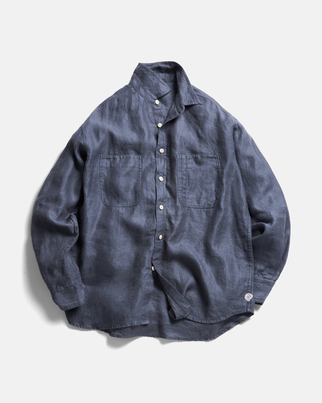 DURETTE UTILITY SHIRT - TURBULENCE SLATE LINEN TWILL
