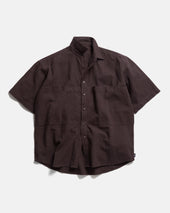 SS EASY WORK SHIRT - TONAL FONDENTE COTTON SEERSUCKER