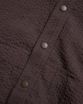 Ss Easy Work Shirt Tonal Fondente Cotton Seersucker