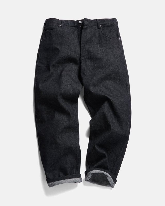 TENNER 5 POCKET JEAN - BLACK 13oz INDIAN RAW DENIM