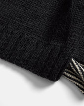 Franko Fairisle Rollneck Sweater Slate Gray Ecru Handloom Baby Alpaca