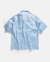 Dormire Pyjama Shirt Ecru Washed Hand Blockprinted Suvin Cotton