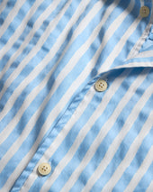 Dormire Pyjama Shirt Ecru Washed Hand Blockprinted Suvin Cotton