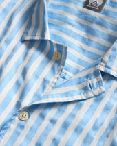 Dormire Pyjama Shirt Ecru Washed Hand Blockprinted Suvin Cotton
