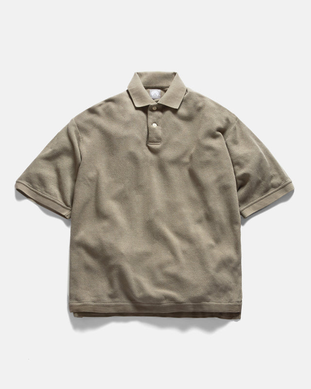 COTTAGE SS GIANT POLO - AGED SAGE COTTON PIQUE