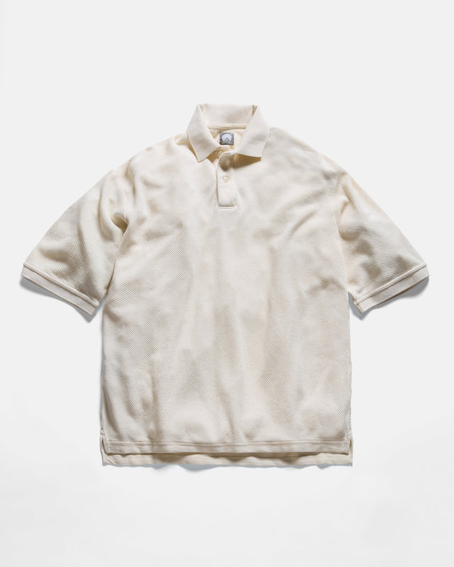 COTTAGE SS GIANT POLO - WHITE COTTON PIQUE
