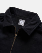SS HOLLOW POLO - BLACK 9.2 oz SLUB COTTON JERSEY
