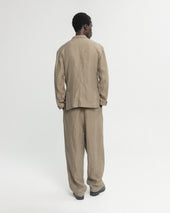 BRERA SINGLE BREASTED BLAZER - FALLEN ROCK LINEN TWILL