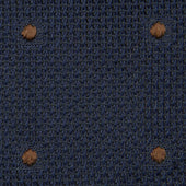Dotted Grenadine / Garza Fina Bespoke Tie - Navy / Brown