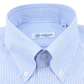 Oxford Button Down Shirt University Stripe Thin