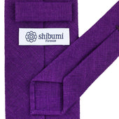 Japanese Ramie Tie Purple Hand Rolled