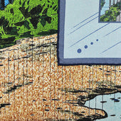 Ukiyo E Silk Pocket Square Ukimodo 40x40cm