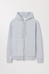 Grey Melange Zip Hoodie Organic Cotton Loopback Asket