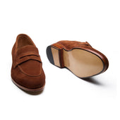 Denver Penny Loafer Castorino Suede French Hand Welted Classics Collection