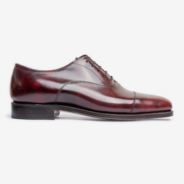 Straight Tip Oxford - Burgundy Museum Calf - Chip Last