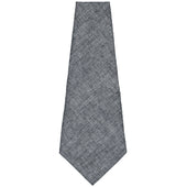 Vintage Herringbone Bespoke Linen Cotton Tie Grey
