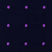 Polka Dot Bespoke Jacquard Silk Tie - Midnight / Purple