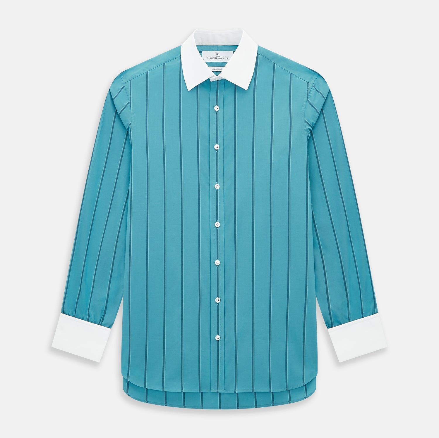 Track Stripe Shirt With Contrast T A Collar And Cuffs