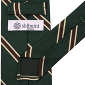 Repp Stripe Silk Tie Hand Rolled