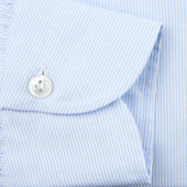 Poplin Semi Spread Shirt Light Hairline Stripe