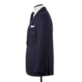 Classic Notch Lapel Jacket In Hopsack Wool