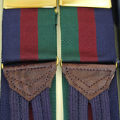 Barathea Braces Burgundy Green