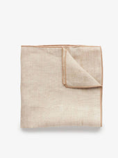 Light Beige Pocket Square Linen