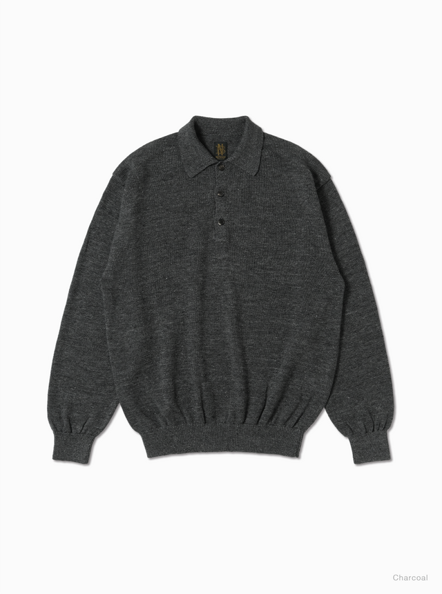 Men WASHED HIGH COUNT LINEN POLO - BATONER｜ONLINE STORE