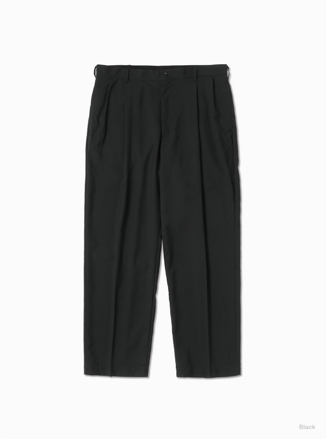 Men SOLID WOOL TWO TUCK PANTS - BATONER｜ONLINE STORE