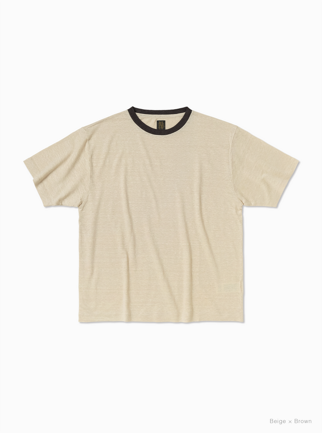 Men NORMANDY LINEN T-SHIRT - BATONER｜ONLINE STORE