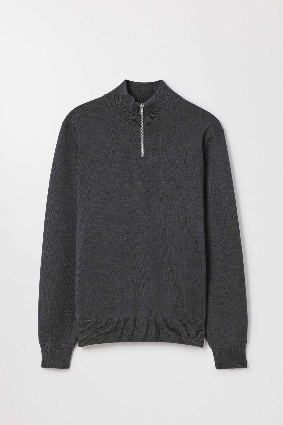 Melange Merino Half Zip Sweater Asket
